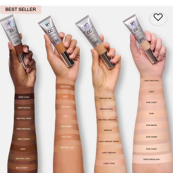 IT Cosmetics CC+ Cream Foundation SPF 50+ ❤️3 Piece Set- FULL SIZE - Picture 5 of 5